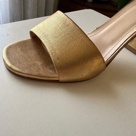 Festa Made in Italy Block Sandal Shoes Open Toes in Gold Size EU 37 1/2 - Picture 13 of 16